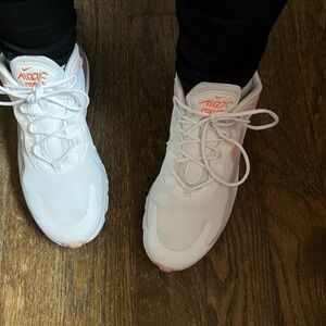 Nike Air Max React 270 White and Pink Sneakers sz 10.5